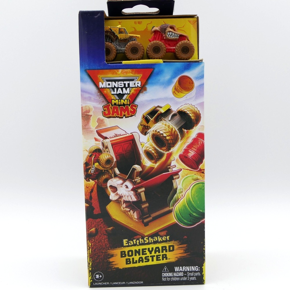 Monster‎ Jam Mini Jams Earthshaker Boneyard Blaster Launcher Truck Toy Playset